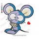 Funny Mouse Zodiac Animal Embroidery Design